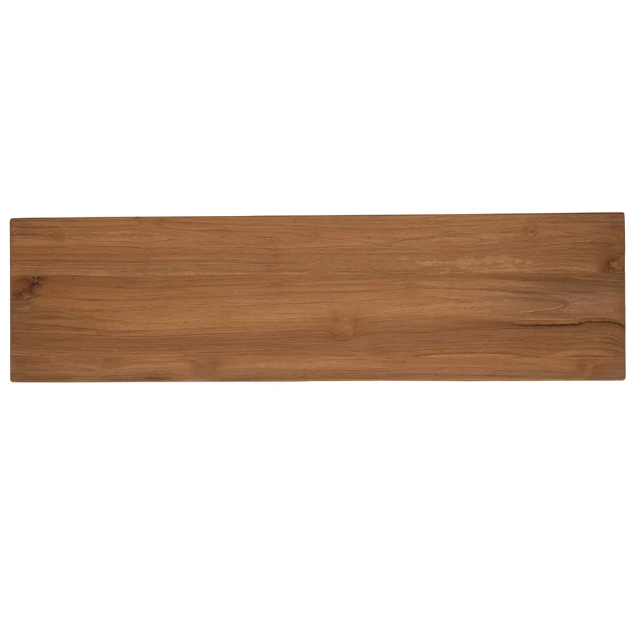 Meuble tv 110 x 30 x 40 cm Naturel Bois de teck massif - 5