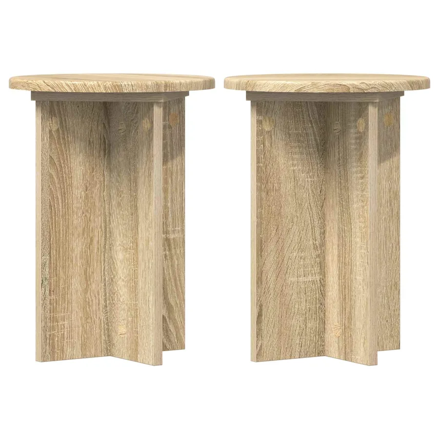 Support de Plante 2 pcs Chêne Sonoma Ø29,5 x 40 cm - 2