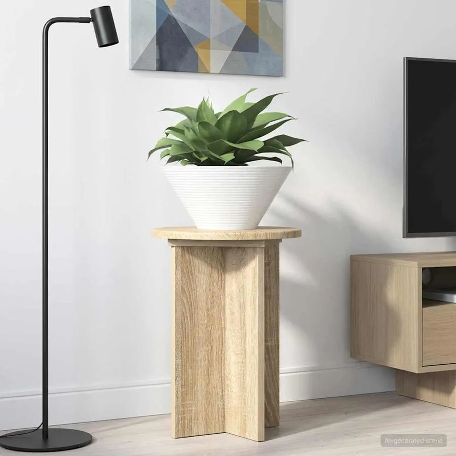 Support de Plante 2 pcs Chêne Sonoma Ø29,5 x 40 cm - 4