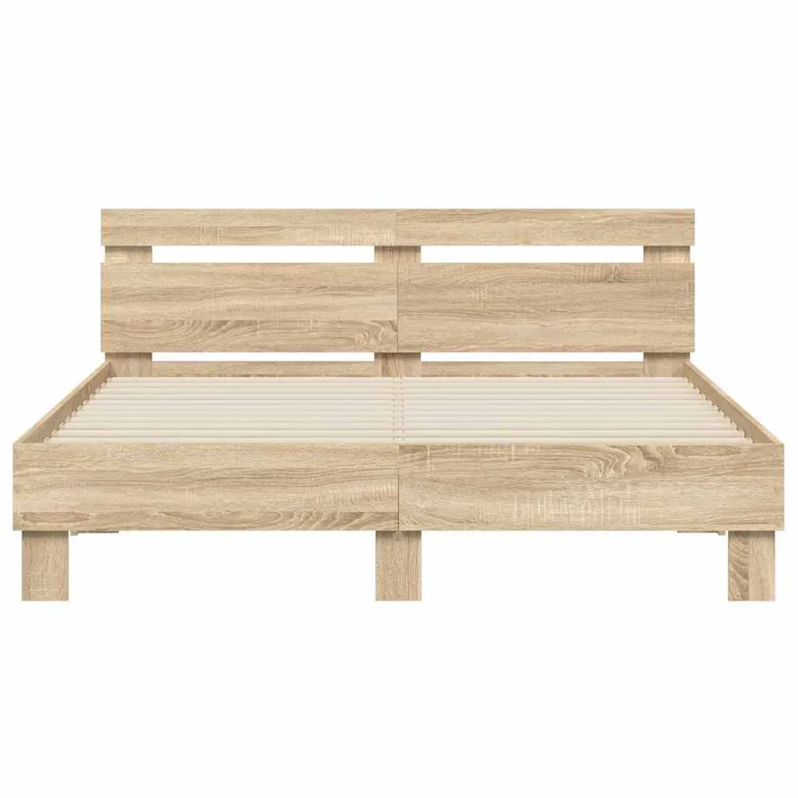 Cadre de lit avec LED Sonoma 152 x 203 cm Bois d'ingénierie - 6