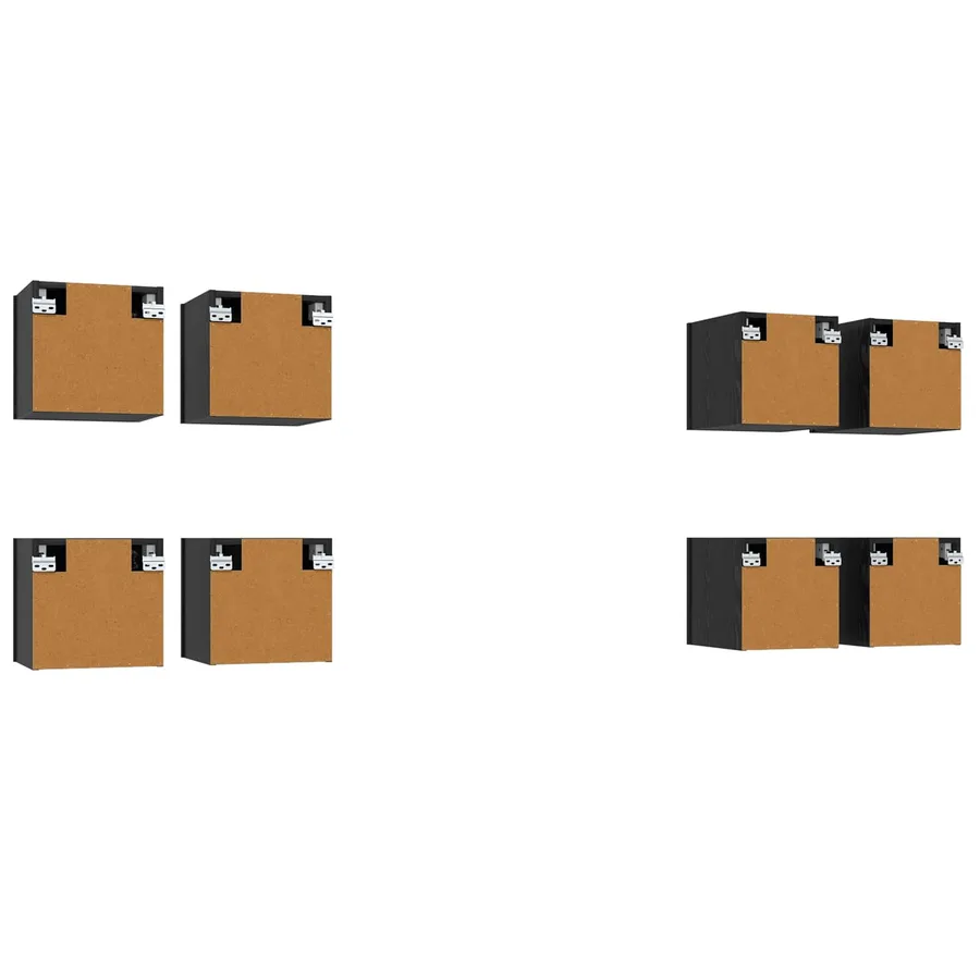Meuble TV mural 8 pcs Chêne noir 30,5 x 30 x 30 cm - 5