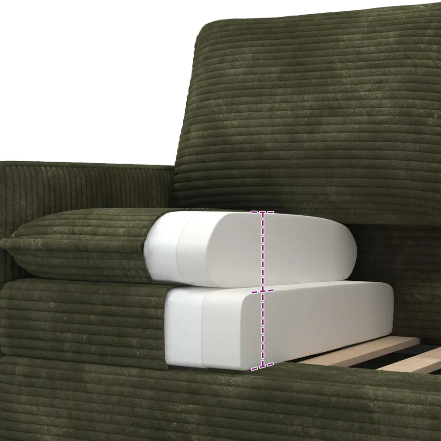 Canapé Vert 76 x 81 x 87,5 cm Polyester - 7
