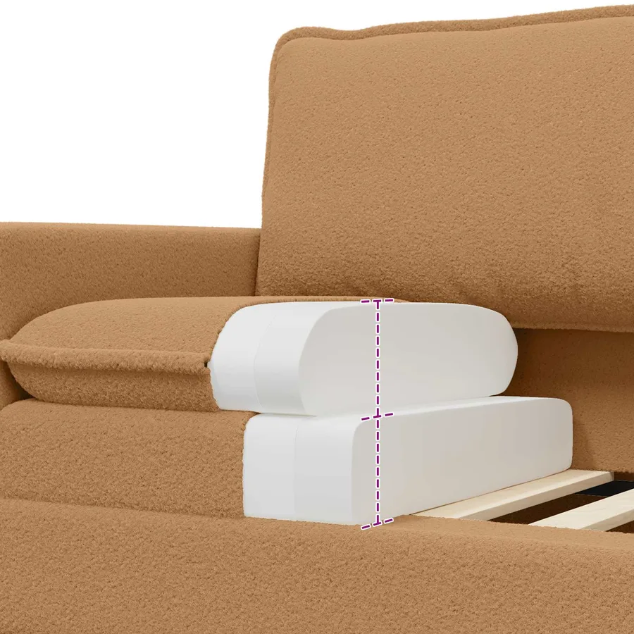 Canapé Beige 76 x 81 x 87,5 cm Tissu - 7