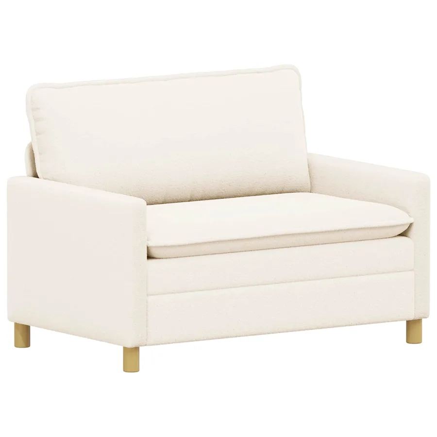 Canapé Crème 126 x 81 x 87,5 cm Tissu - 2