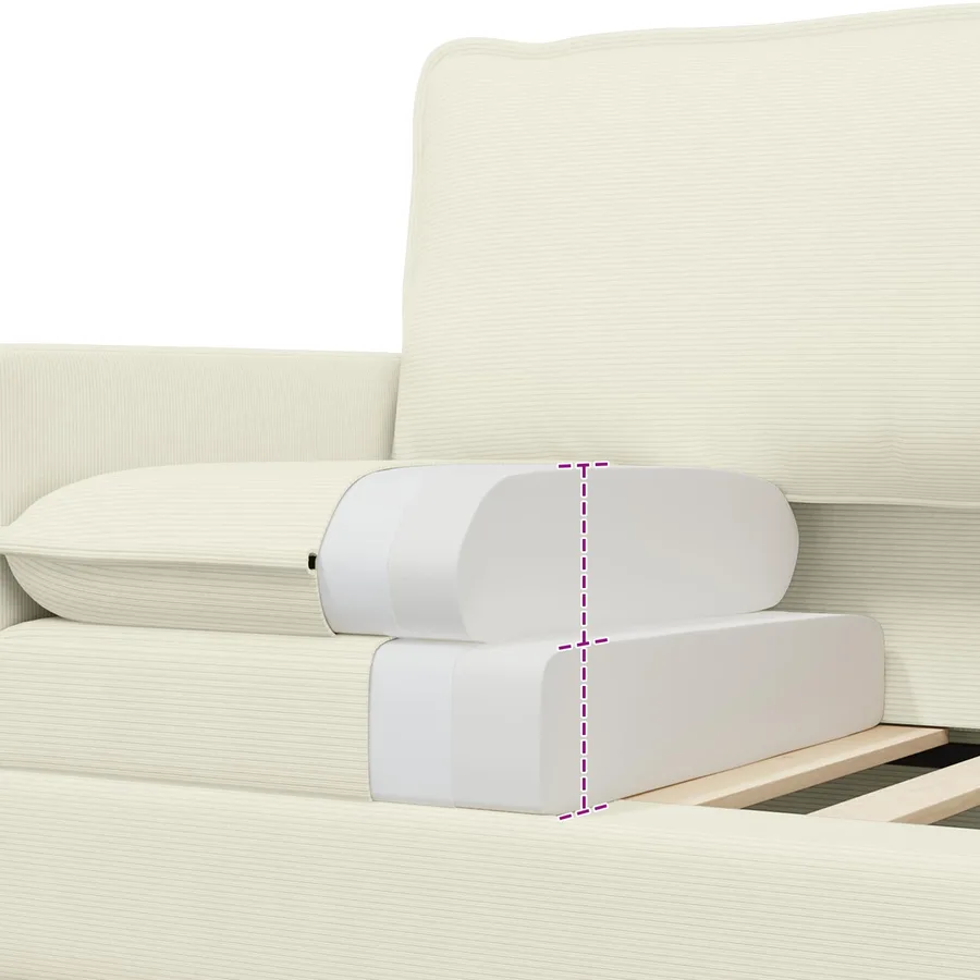 Canapé Crème 126 x 81 x 87,5 cm Tissu - 7