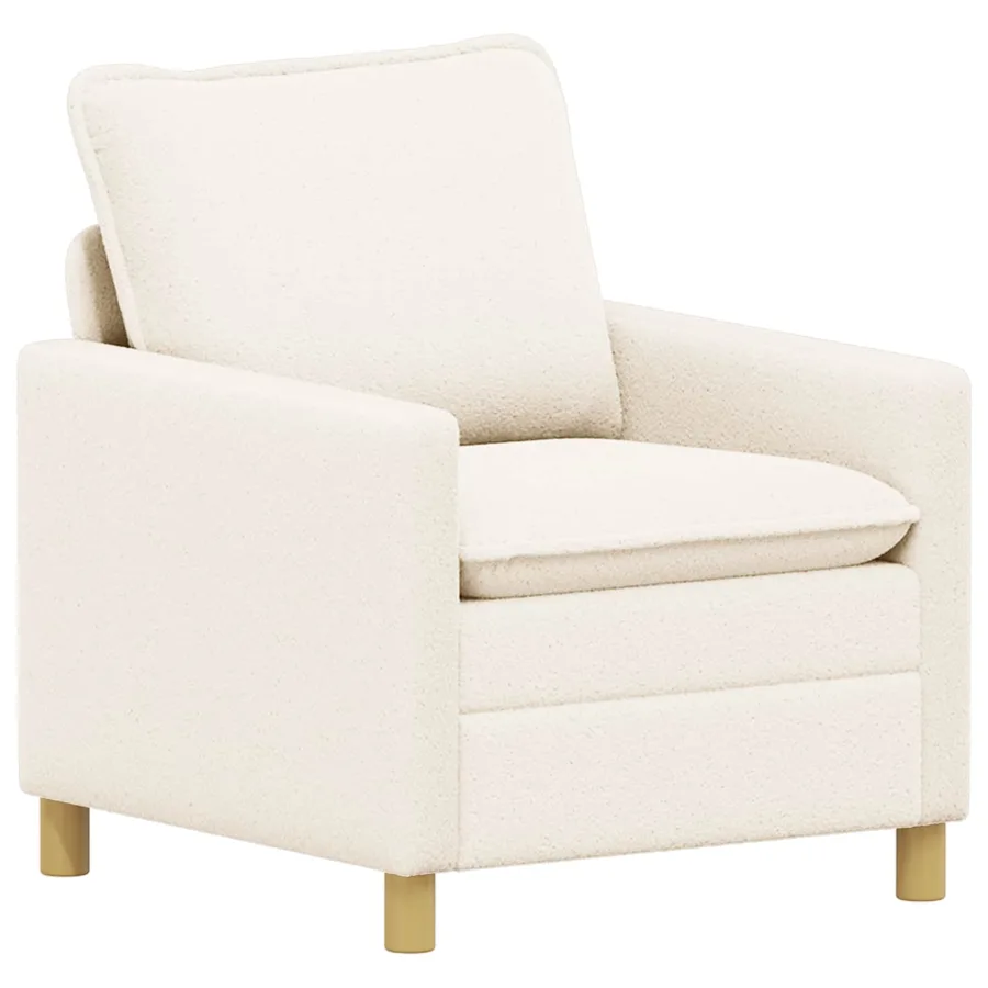 Canapé Crème 76 x 81 x 87,5 cm Tissu - 2