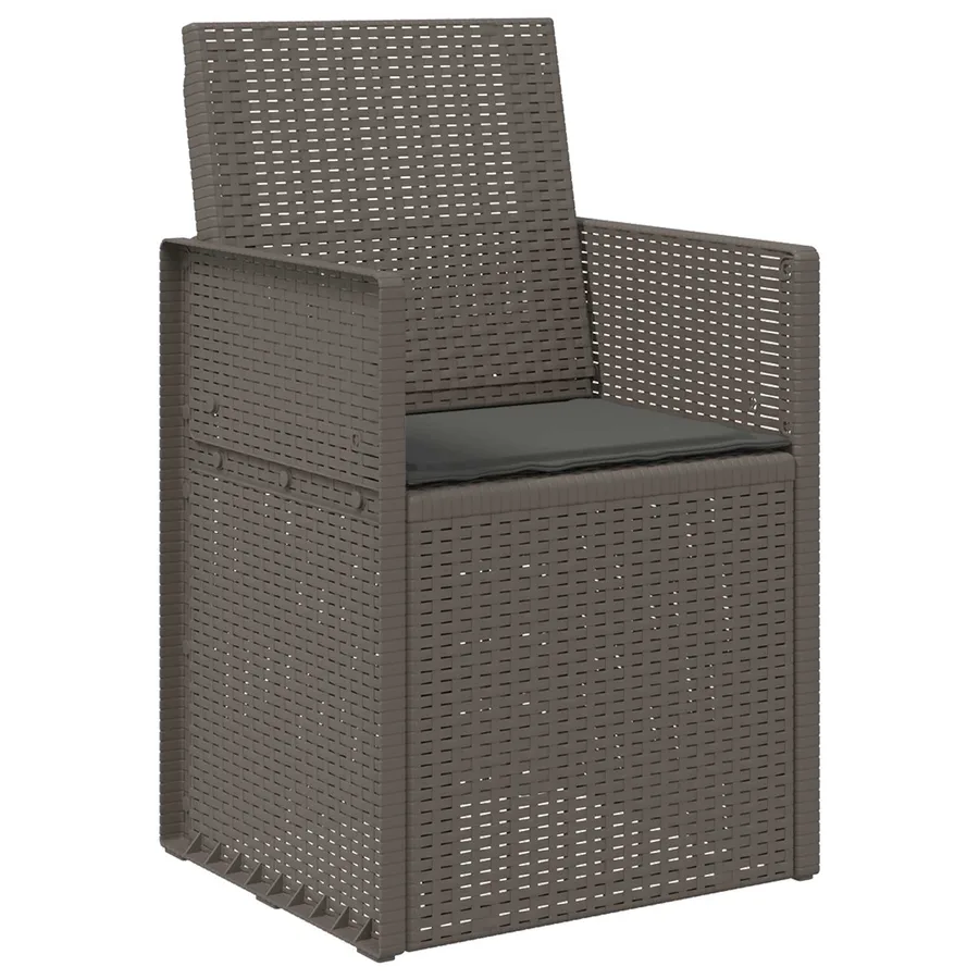 Chaises de jardin salle à manger 2 pcs Gris clair et anthracite - 4