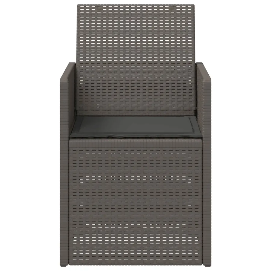 Chaises de jardin salle à manger 2 pcs Gris clair et anthracite - 5