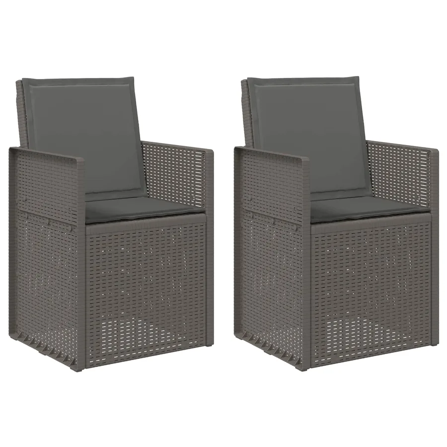 Chaises de jardin salle à manger 2 pcs Gris clair et anthracite - 2