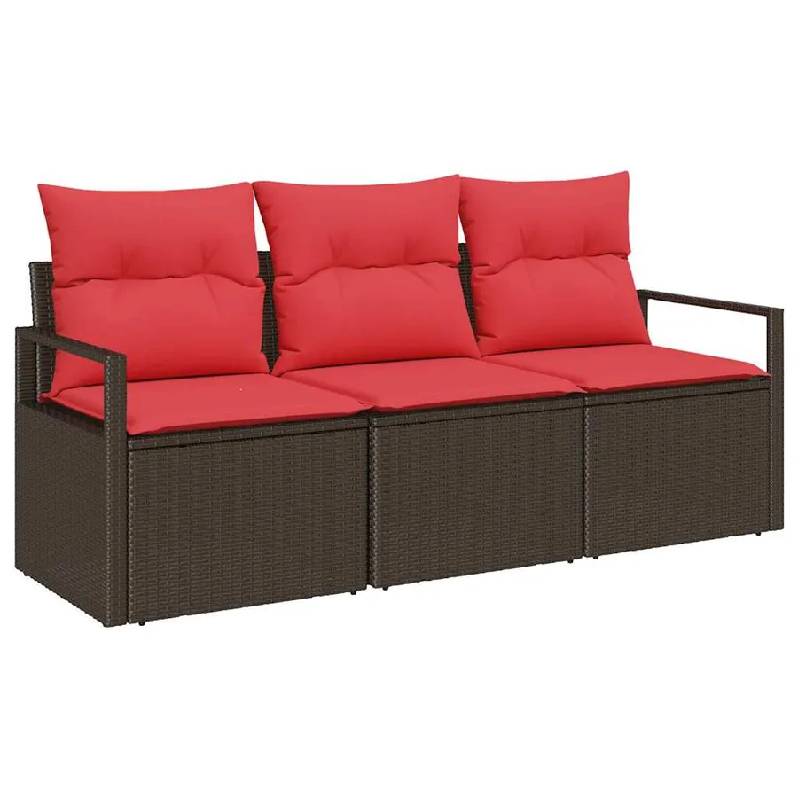 Ensemble de Canapés 3 pcs Marron polyrotin - 2