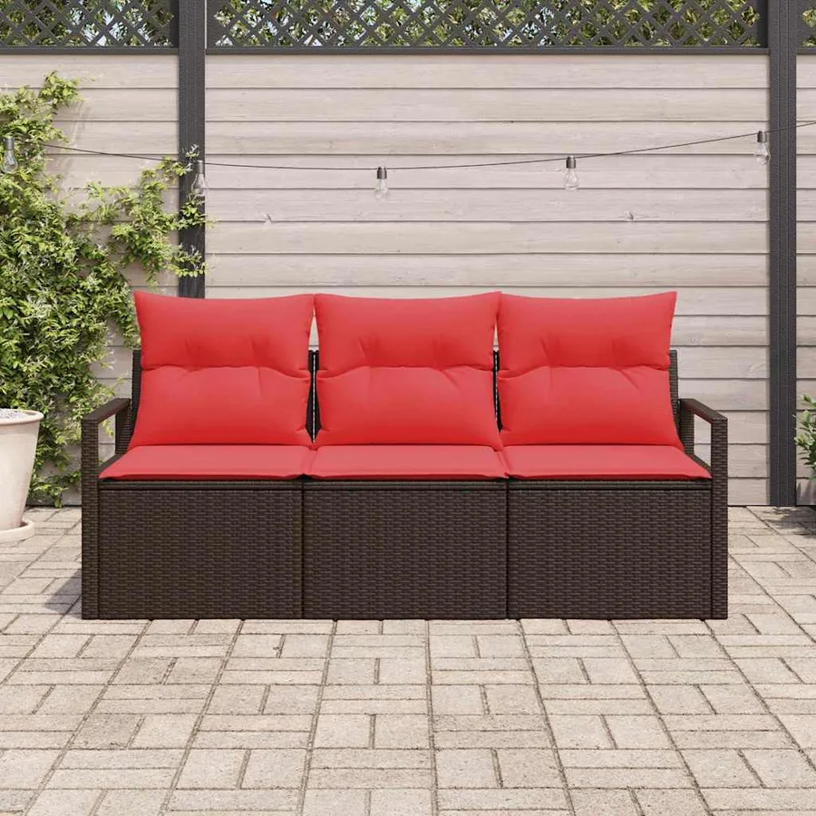 Ensemble de Canapés 3 pcs Marron polyrotin - 3