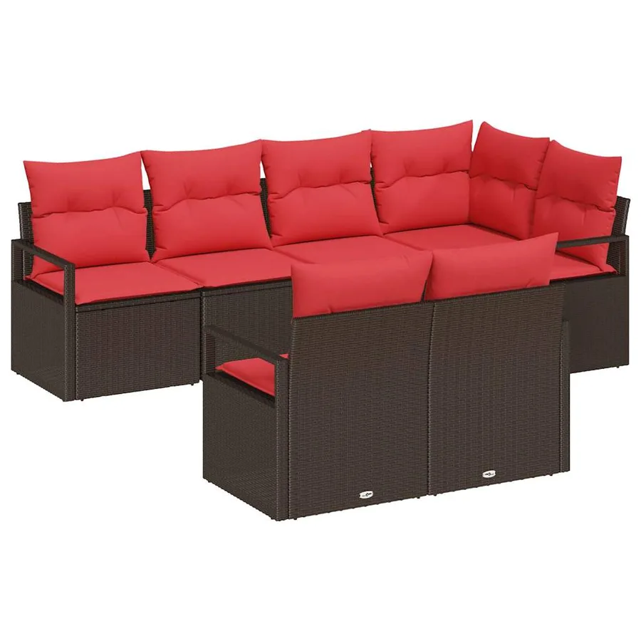 Ensemble de Canapés 7 pcs Marron polyrotin - 2