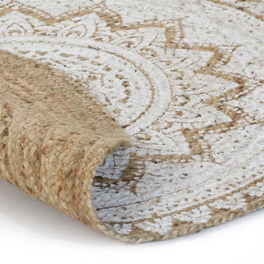 Tapis Jute tressé imprimé 90 cm rond - 2