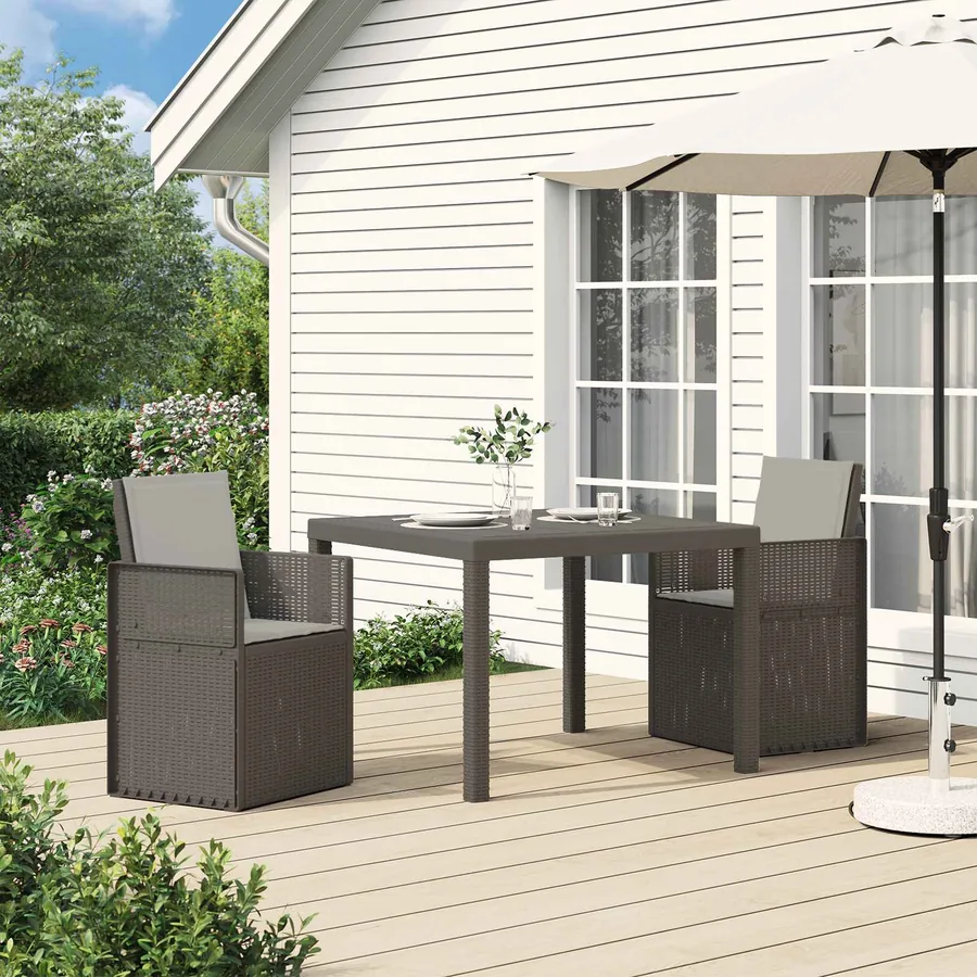 Chaises de jardin salle à manger 2 pcs Gris clair PP