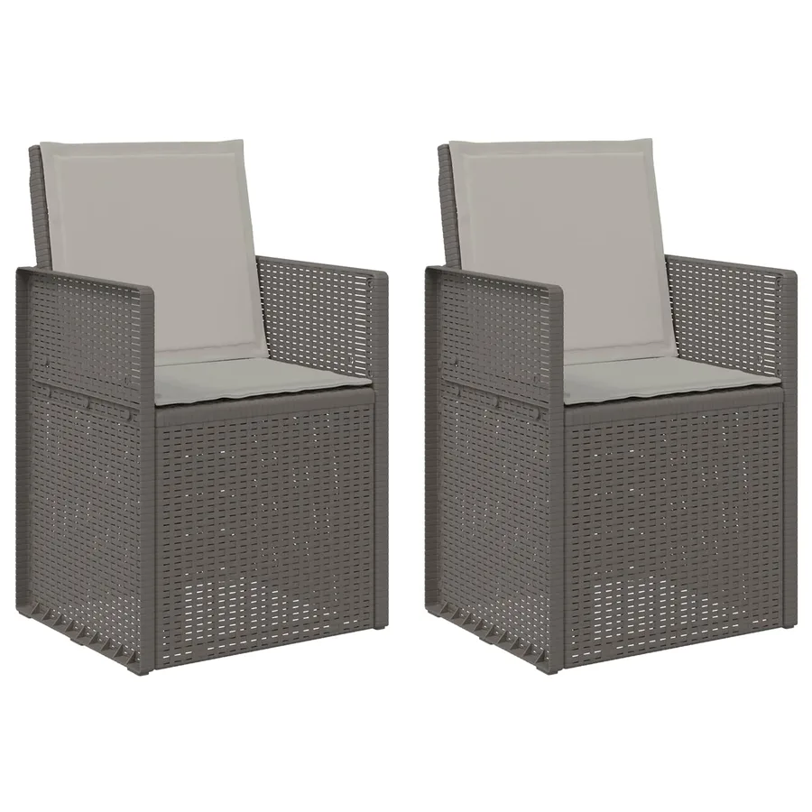 Chaises de jardin salle à manger 2 pcs Gris clair PP - 2