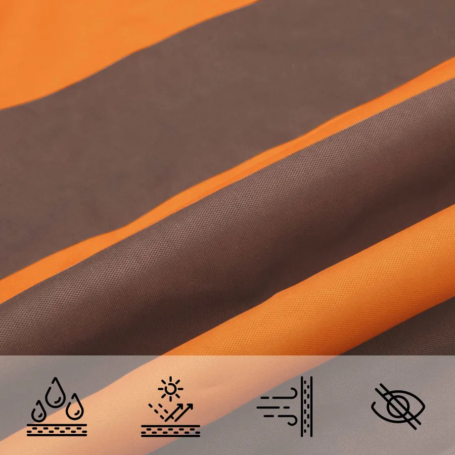 Voile d'ombre Orange et marron 5 x 4 m 100 % polyester Oxford - 6