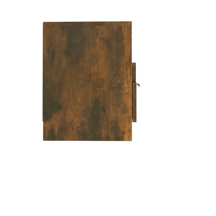 Meuble TV Chêne fumé 150x33,5x45 cm Bois d'ingénierie - 6