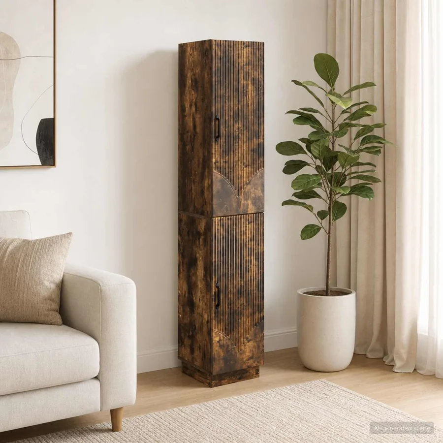 Ensemble de Meubles 2 pcs Chêne fumé Bois d'ingénierie