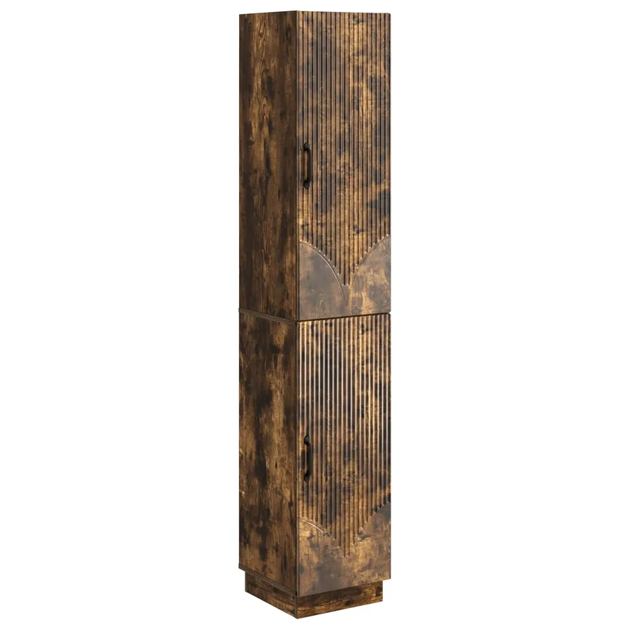 Ensemble de Meubles 2 pcs Chêne fumé Bois d'ingénierie - 2