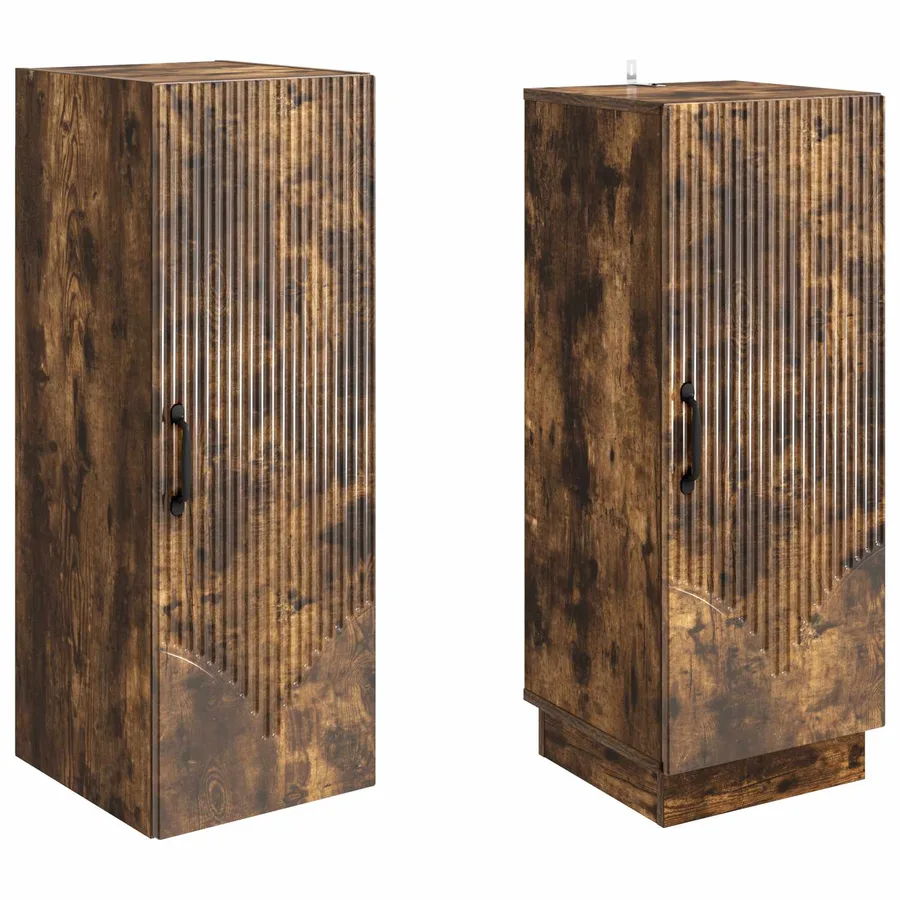 Ensemble de Meubles 2 pcs Chêne fumé Bois d'ingénierie - 4