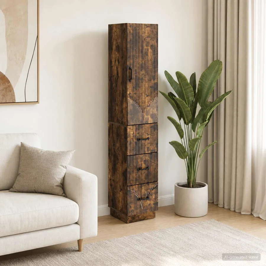Ensemble de Meubles 2 pcs Chêne fumé 33 x 34,5 x 87 cm