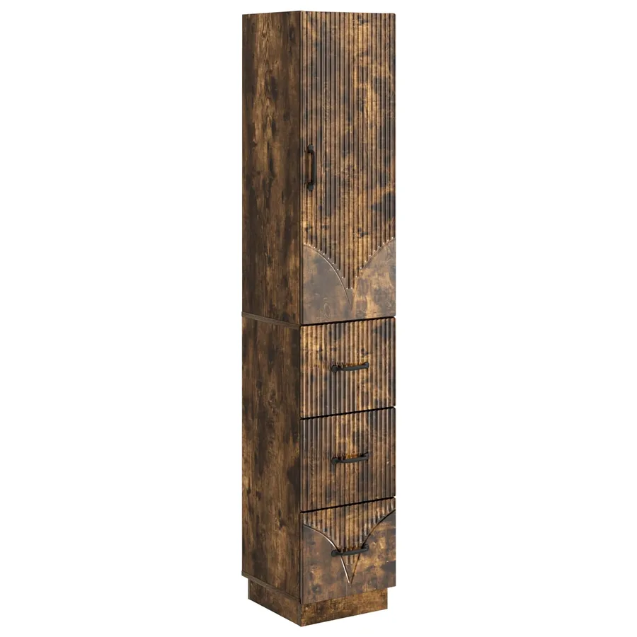 Ensemble de Meubles 2 pcs Chêne fumé 33 x 34,5 x 87 cm - 2