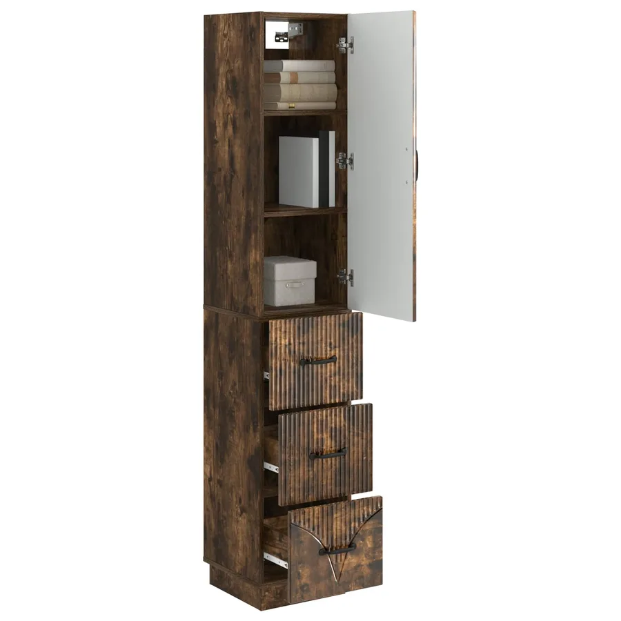 Ensemble de Meubles 2 pcs Chêne fumé 33 x 34,5 x 87 cm - 3