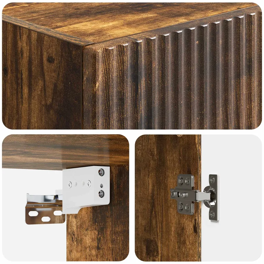 Ensemble de Meubles 2 pcs Chêne fumé 33 x 34,5 x 87 cm - 8