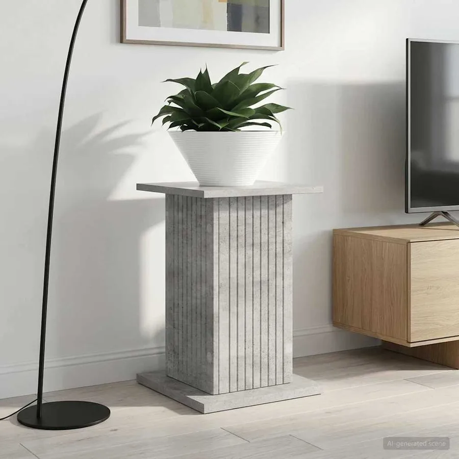 Support de Plante Gris béton 30,5 x 30 x 43 cm - 4