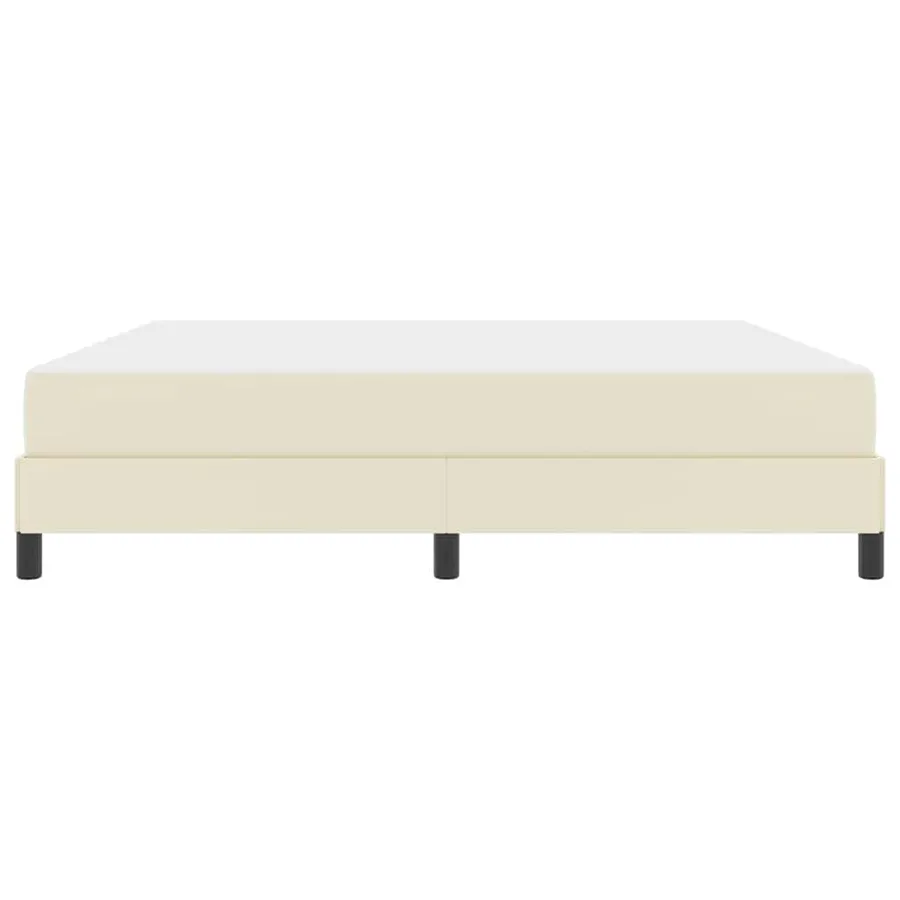 Cadre de lit avec matelas Crème 180 x 200 cm tissu - 7