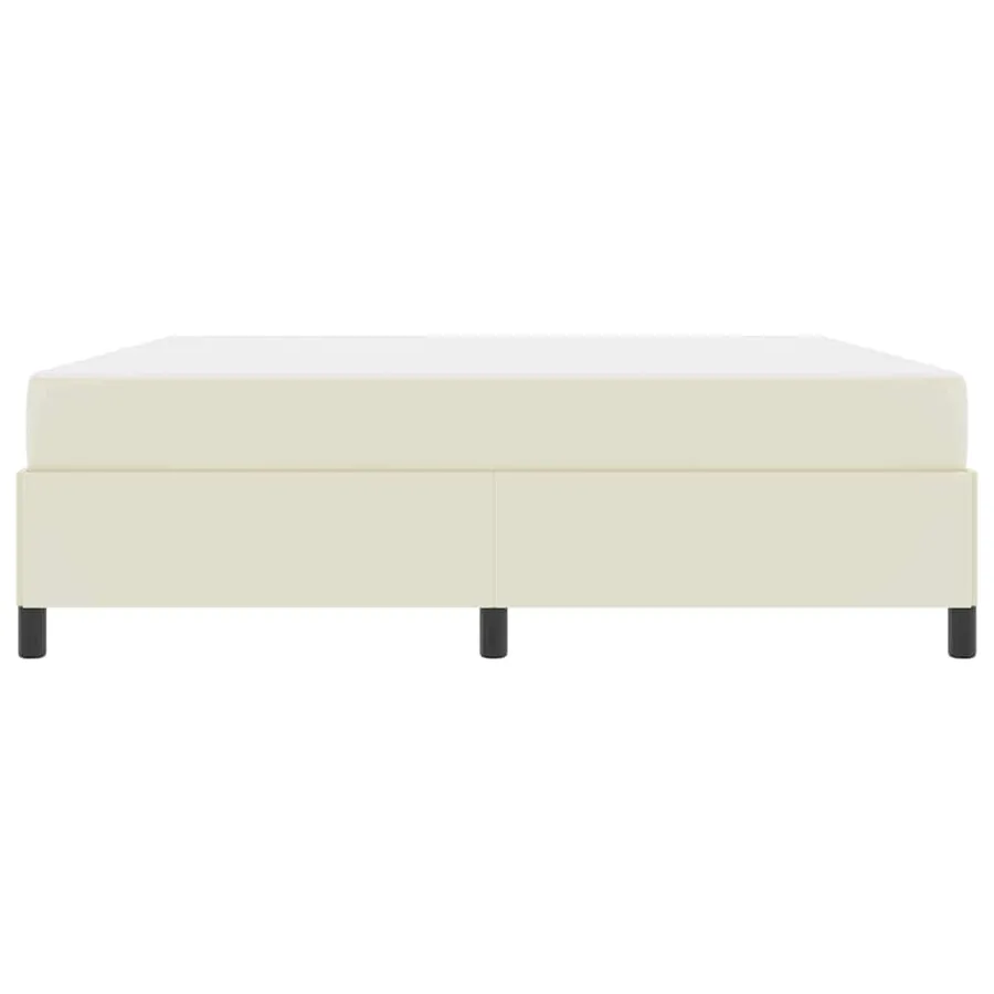 Cadre de lit avec matelas Crème 180 x 200 cm tissu - 7