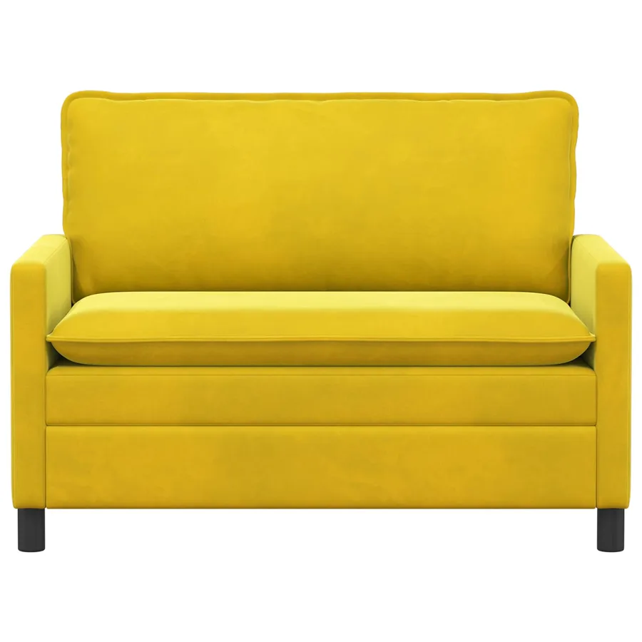 Canapé Jaune 126 x 81 x 87,5 cm Velours - 3