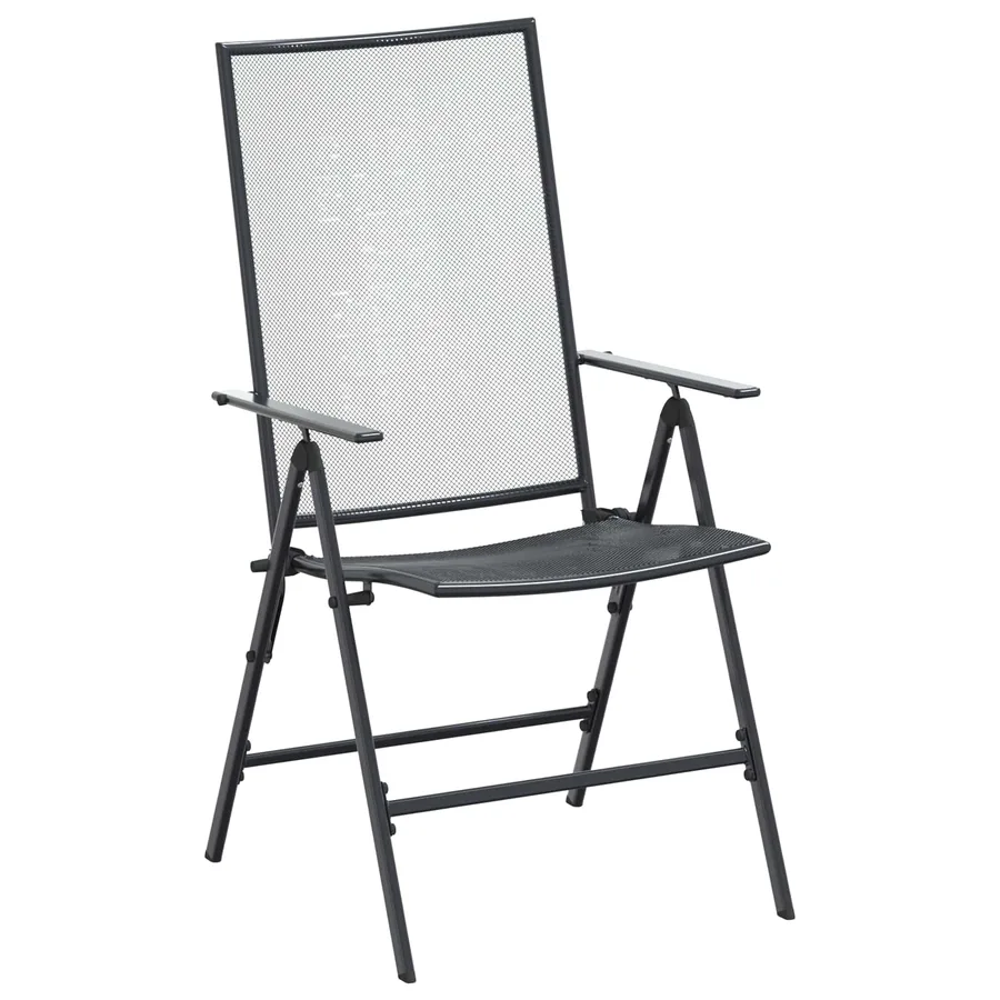 Ensemble de salle à manger pour jardin 9 pcs Anthracite - 5