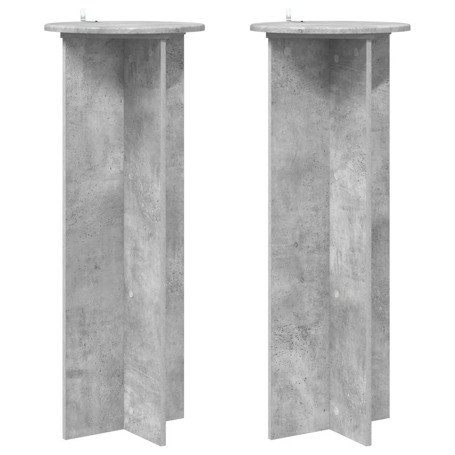 Support de Plante 2 pcs Gris béton Ø40 x 100 cm - 2