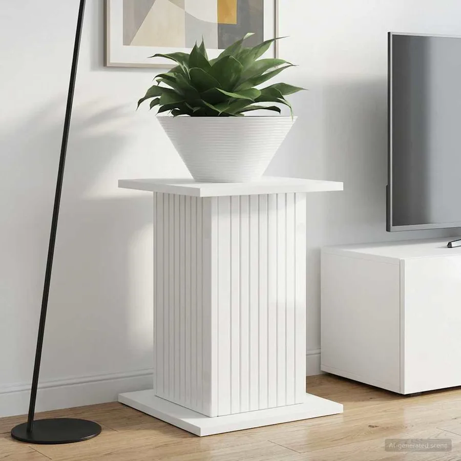 Support de Plante Blanc brillant 30,5 x 30 x 43 cm - 4