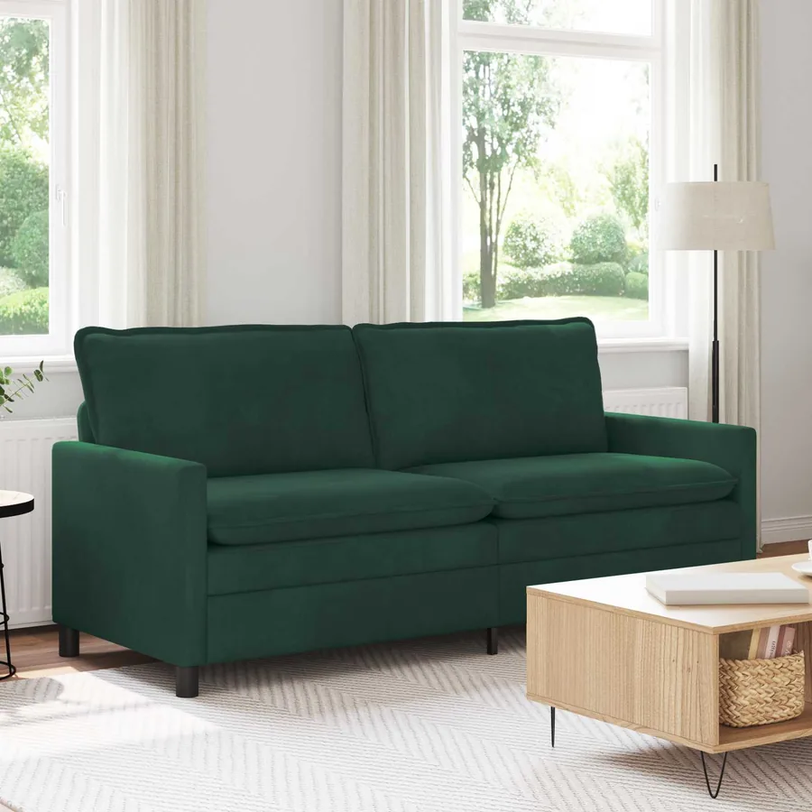 Canapé Vert foncé 196 x 81 x 87,5 cm Velours