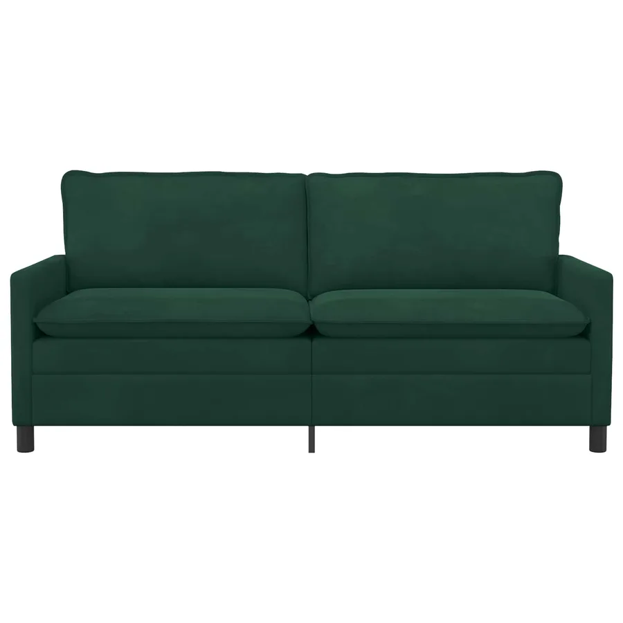 Canapé Vert foncé 196 x 81 x 87,5 cm Velours - 3