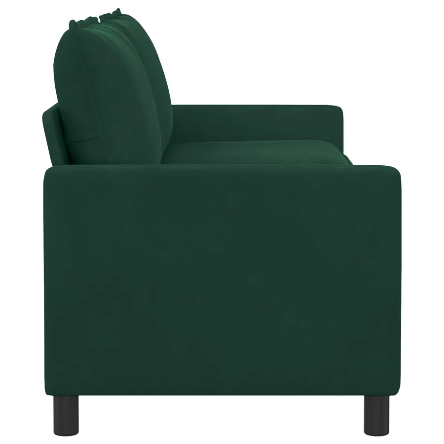 Canapé Vert foncé 196 x 81 x 87,5 cm Velours - 4