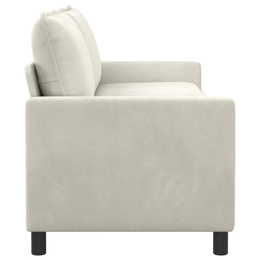 Canapé Crème 196 x 81 x 87,5 cm Velours - 4