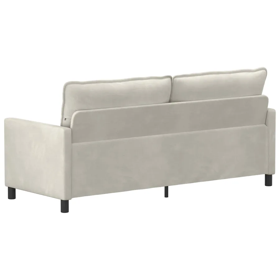 Canapé Crème 196 x 81 x 87,5 cm Velours - 5