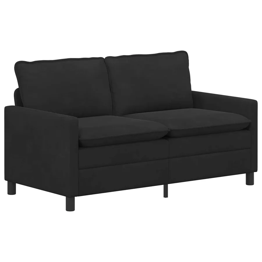 Ensemble de Canapés 2 pcs Noir Velours - 4