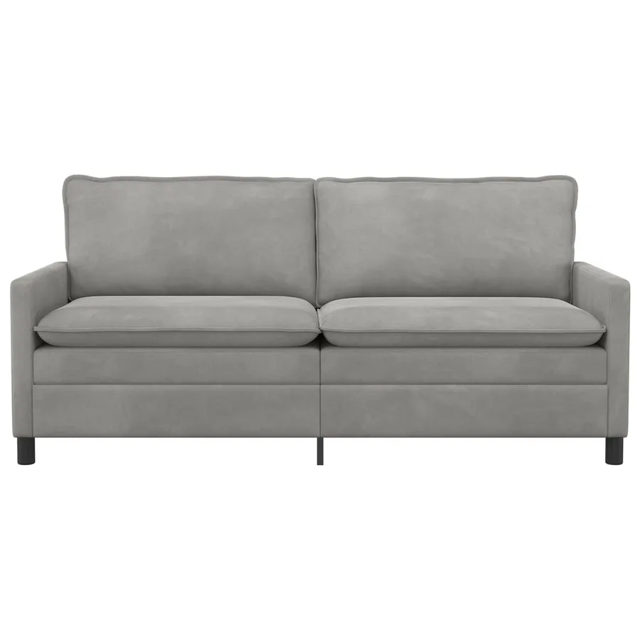 Canapé Gris clair 196 x 81 x 87,5 cm Velours - 3