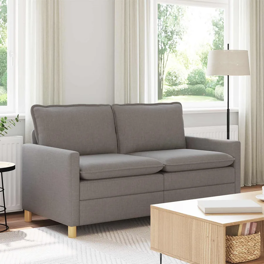 Canapé Taupe 156 x 81 x 87,5 cm Tissu