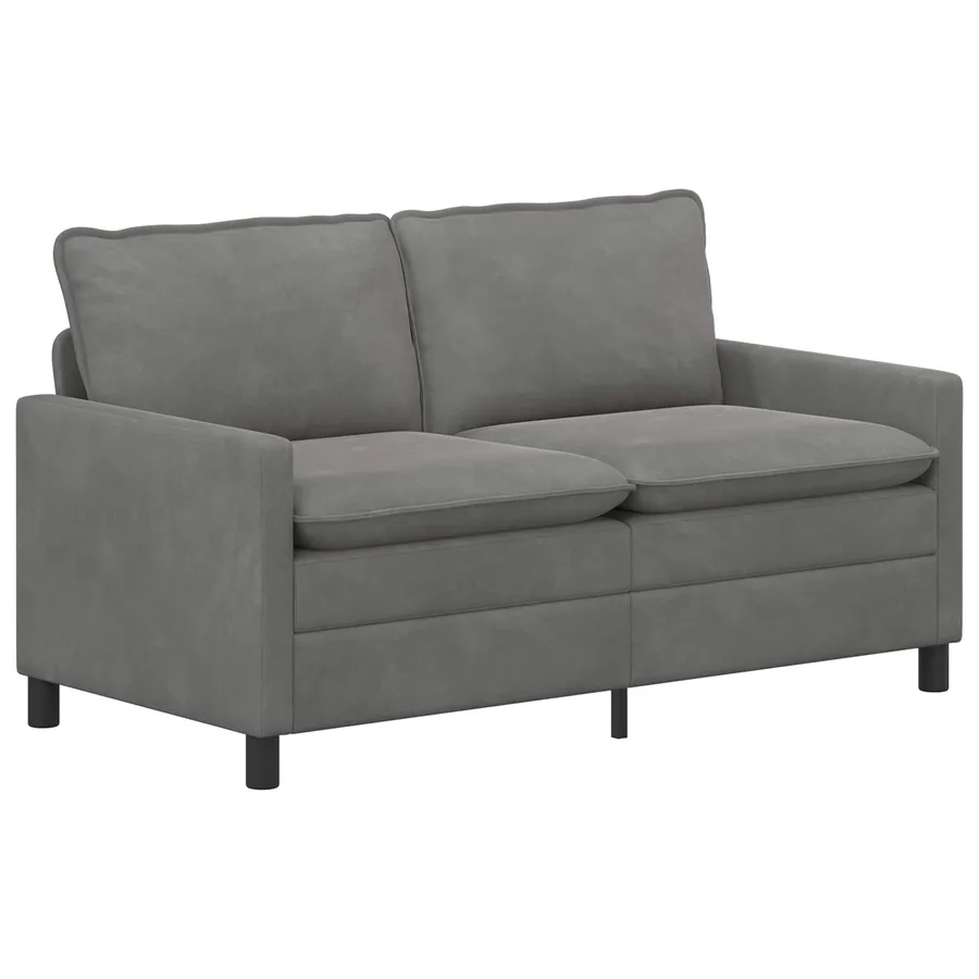 Ensemble de Canapés 2 pcs Gris foncé Velours - 4