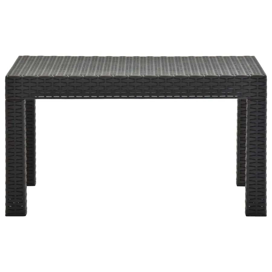 Salon de jardin 2 pcs avec coussins PP Rotin Anthracite - 9