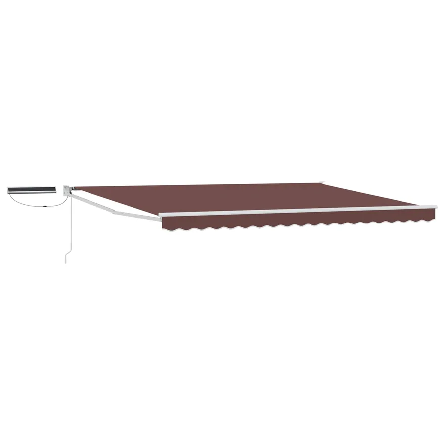 Auvent rétractable électrique Marron et blanc 4 × 3 m - 2
