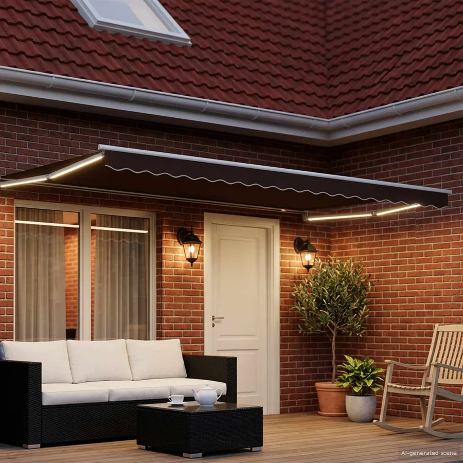 Auvent rétractable électrique Marron 4 × 3 m - 3