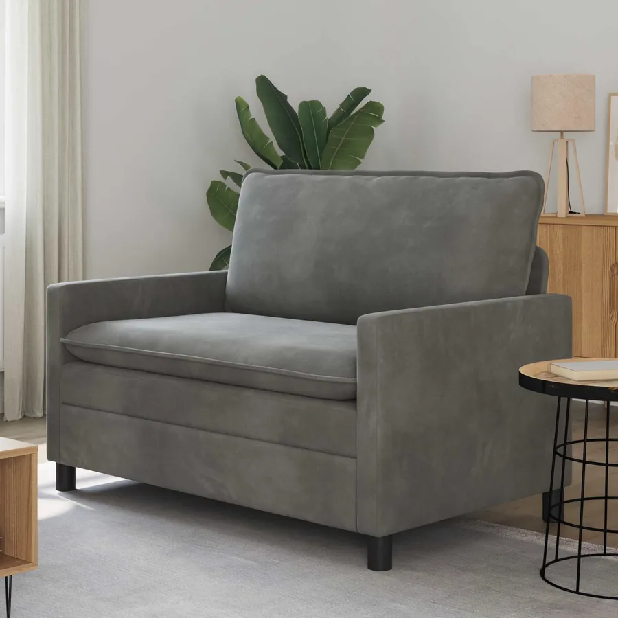 Canapé Gris foncé 126 x 81 x 87,5 cm Velours