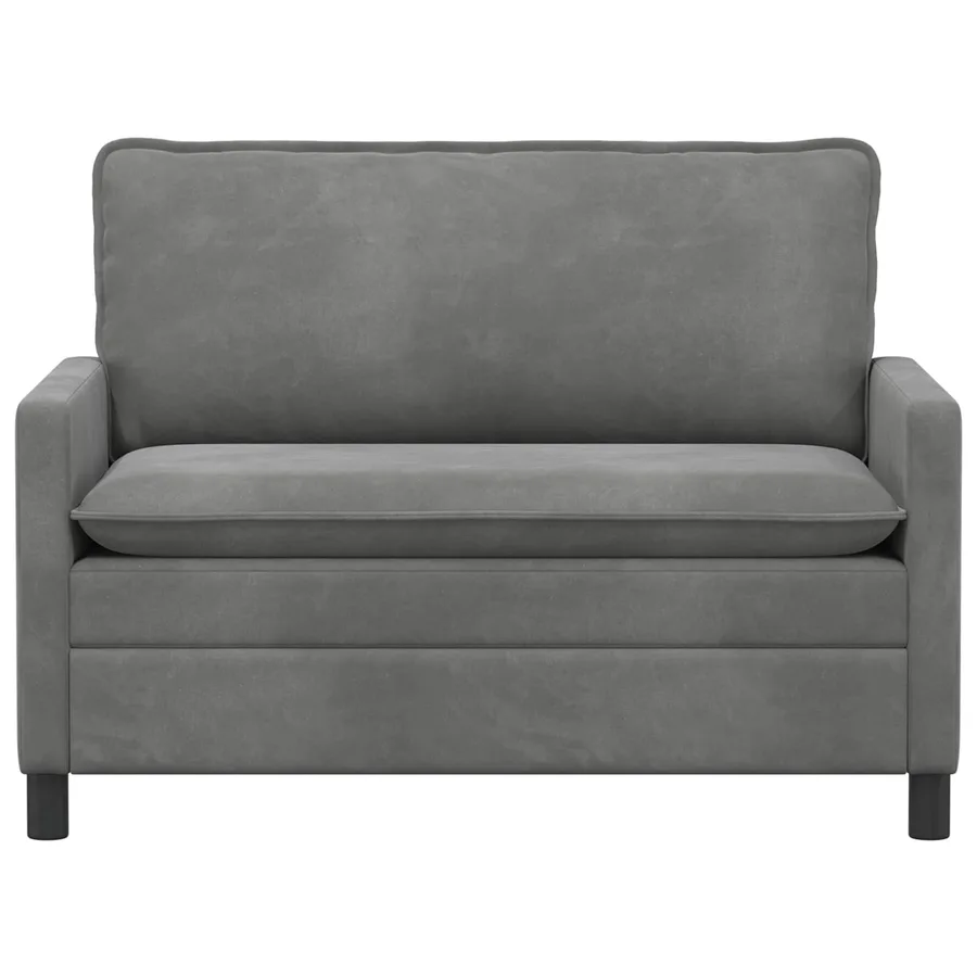 Canapé Gris foncé 126 x 81 x 87,5 cm Velours - 3