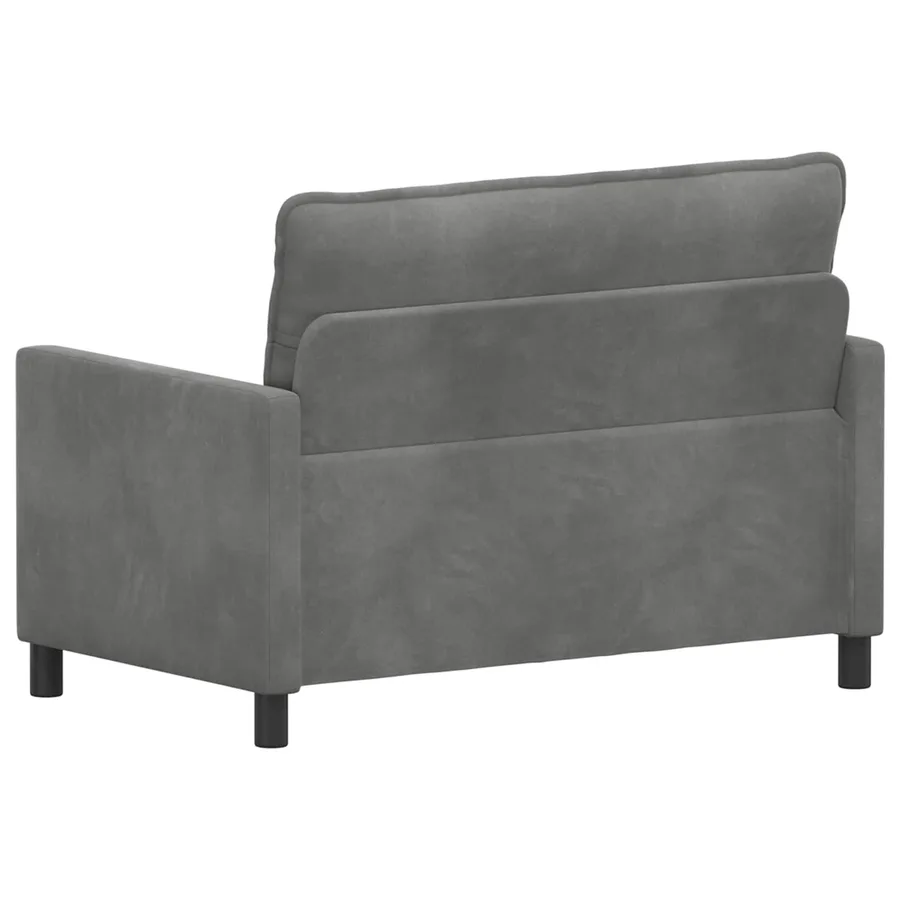 Canapé Gris foncé 126 x 81 x 87,5 cm Velours - 5